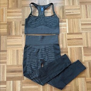 ADIDAS BY STELLA MCCARTNEY TruePurpose Dark Olive Animal Print Set